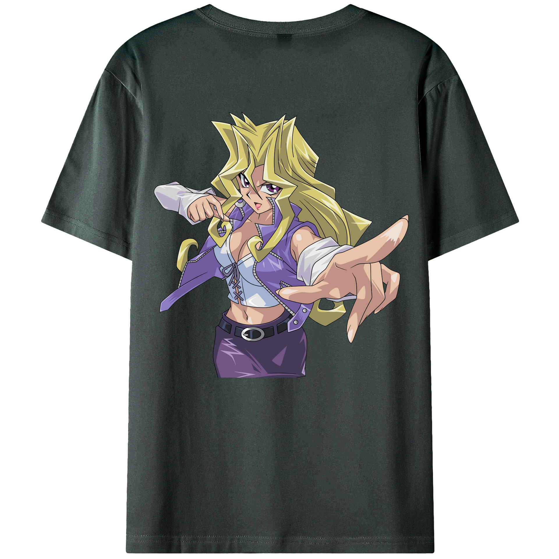 （画像用） 遊☆戯☆王 Yu-Gi-Oh! 綿100％ メンズ半袖Tシャツ（バックプリント） 通気性